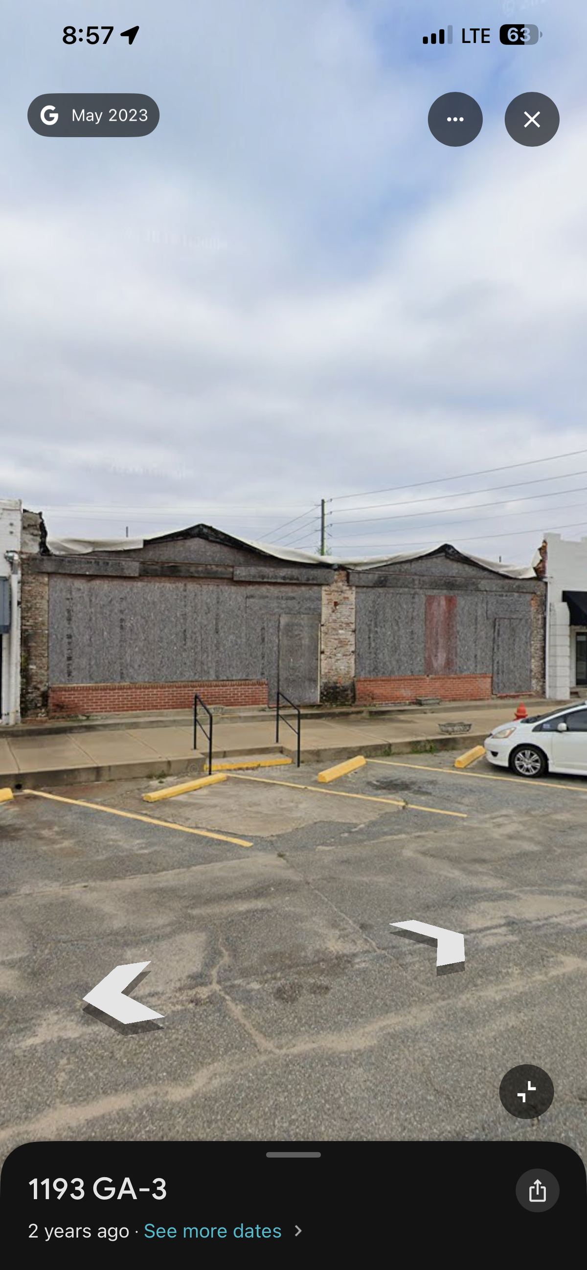 Before: boarded up building on GA-3, Leesburg GA